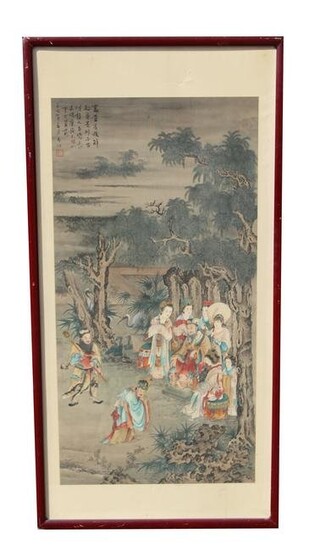 Chinese Scroll Painting On Rice Paper