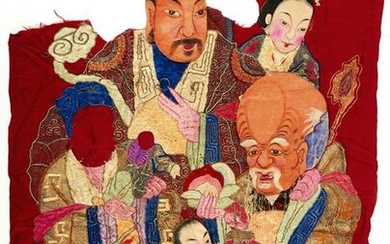 Chinese Silk Embroidery Immortals