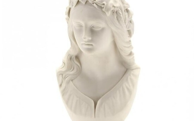 Copeland Parian Porcelain Bust of Ophelia