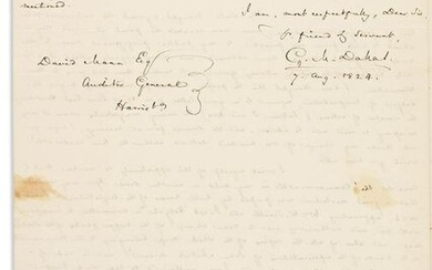 DALLAS, GEORGE MIFFLIN. Autograph Letter Signed, "G.M.