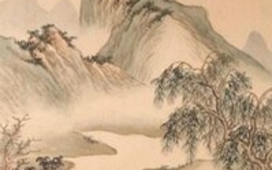 DU DINGPU (20TH CENTURY) LANDSCAPE A Chinese painting, ink and...