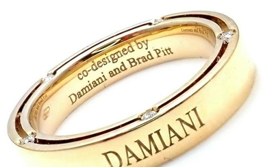 Damiani Brad Pitt 18k Yellow Gold 10 Diamond 4mm Band