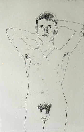 David Hockney (British b.1937) In an Old Book
