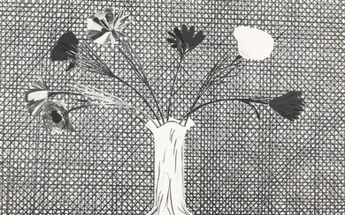 David Hockney, Flowers Made of Paper and Black Ink (S.A.C. 120; M.C.A.T. 114)