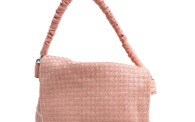 Dolce & Gabbana “Miss Lexinton”. A dusty pink leather bag with silver...