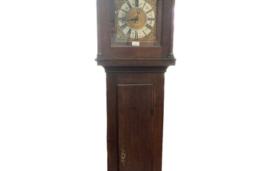 Early 18th century longcase clock by Wm. Green of Milton, 30 hour movement, with square dial, weight and pendulum