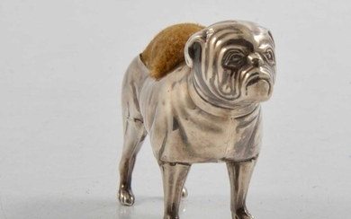 Edwardian novelty pin cushion, a bulldog
