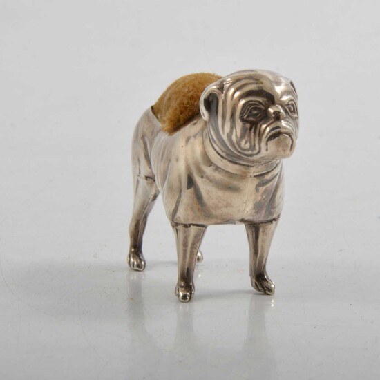 Edwardian novelty pin cushion, a bulldog