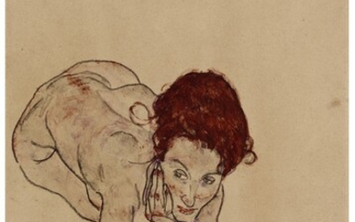 Egon Schiele, Kauernder weiblicher Akt (Crouching Female Nude)