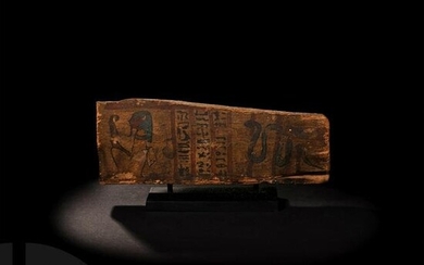 Egyptian Polychrome Coffin Section
