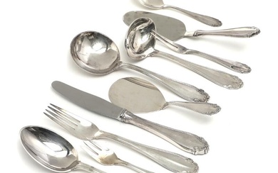 “Elizabeth”. Silver cutlery. Manufactured by Horsens Sølvvarefabrik And W & S Sørensen....