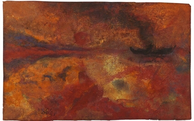 Emil Nolde - Rotes Meer (Sonnenuntergang und schwarzer Dampfer)