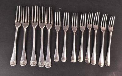English Georgian Silver Three Tined Forks