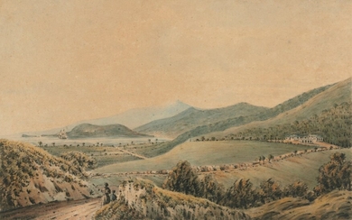 English School, 1816, View of Belmont from the residence of the Governor of Trinidad; and Cocoreete Bay, Trinidad