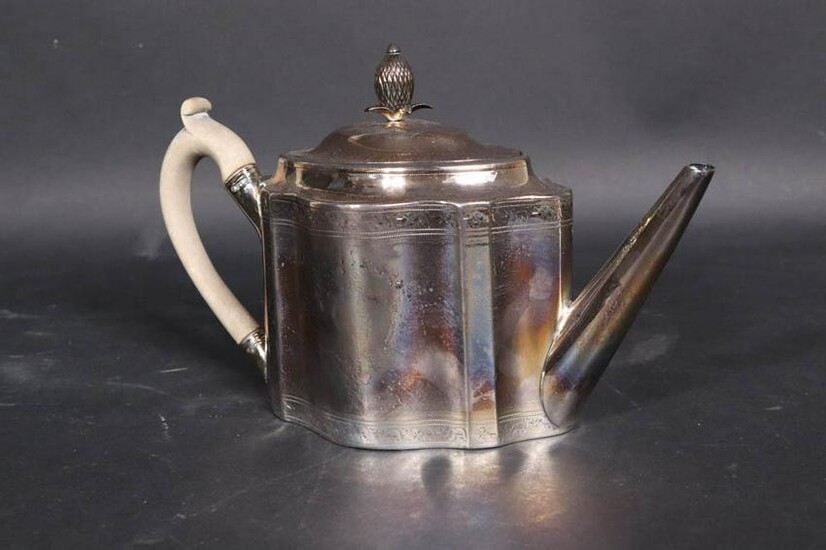 English Silver Teapot, Hester Bateman, 18th C.