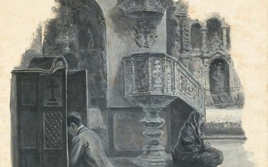 FERNANDO MOTA (19th / 20th century) "Confession" 1900