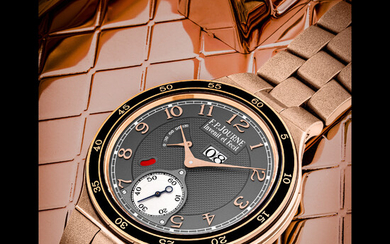 F.P. JOURNE. AN 18K PINK GOLD AUTOMATIC WRISTWATCH WITH DATE, POWER RESERVE, DAY/NIGHT INDICATION AND BRACELET LINESPORT AUTOMATIQUE RESERVE MODEL, CIRCA 2021