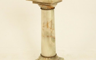 FRENCH BRONZE MOUNTED PEDESTAL W/ REVOLVING TOP