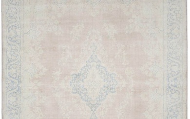 Farmhouse Oriental Decor Floral 10X13 Distressed Vintage Hand-Knotted Rug Carpet
