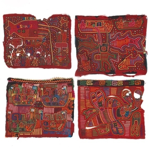 Four Unframed Mola Textiles of the Cuna (Kuna) Indians, Sun Blas Island, Panama