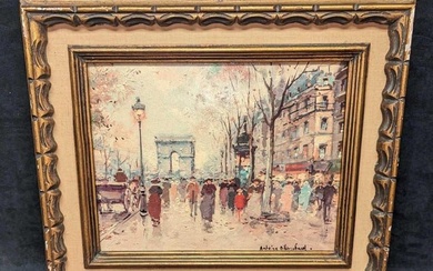 Framed Antonie Blanchard Champs Elysees Print