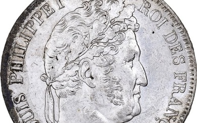 France, Louis-Philippe I, 5 Francs, 1834, Lille, Silver, AU(55-58), Gadoury:678