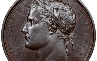 France: , Napoleon bronze "Coronation" Medal 1804-Dated MS67 Brown NGC,...