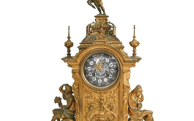 French L.Marti Et Cie Bronze Clock