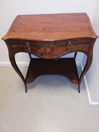 French empire style mahogany banded dressing table with dumm...