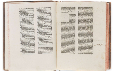 Fürstenberg copy.- Economics.- Platea (Franciscus de) Opus restitutionum, usurarum, excommunicationum, Venice, Johannes de Colonia and Johannes Manthen, 1477 and Antonunus Florentinus, 1480 in 1 vol.