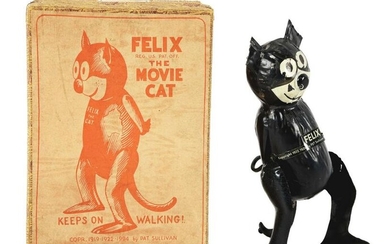 GERMAN NIFTY HAND-PAINTED WIND-UP FELIX THE MOVIE CAT