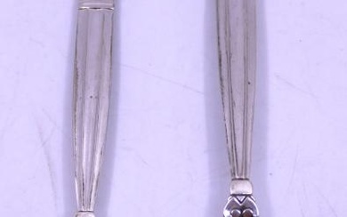 Georg Jensen Sterling Silver Spoon and Fork in the Acorn...