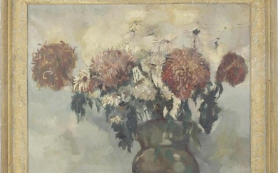 Germ de Jong (1886-1967) , Vase with chrysanthemums