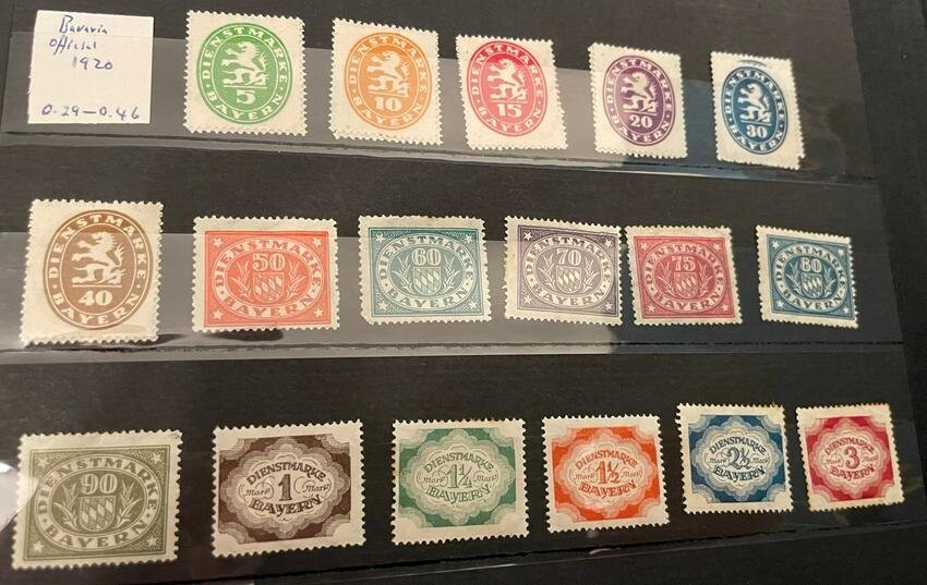 German Stamps. A quantity of German Bavaria Stamps