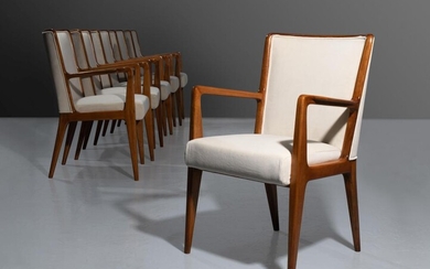 Gio PONTI 1891-1979 Suite de six fauteuils mod. 498 – 1951-1955