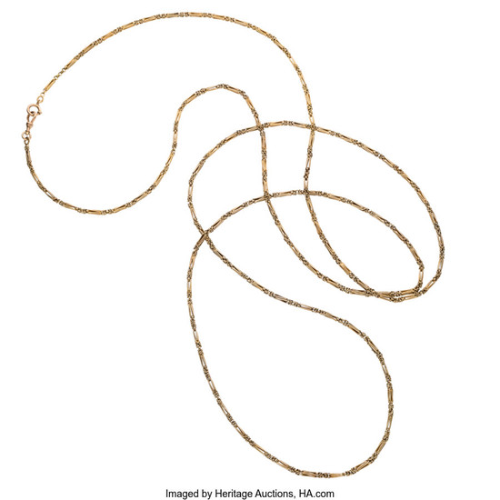 Gold Necklace, Russian The 14k gold necklace weighs 86.60...