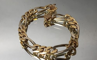 Gold bracelet. AC. Weight : 38,7g.