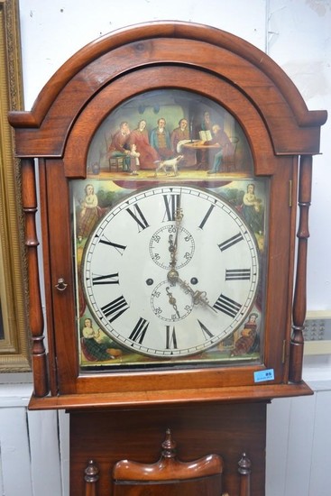 Grandfather clock in mahogany case been well looked after