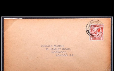 Great Britain 1912 1d Oswald Marsh Cover.
