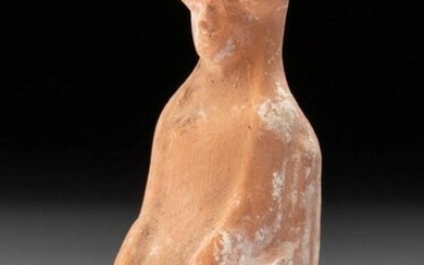 Greek Terracotta Seated Votive Female Figure