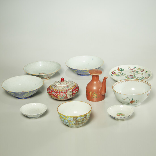 Group (10) Chinese porcelain table wares