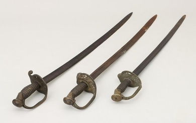 Group of (3) Civil War swords