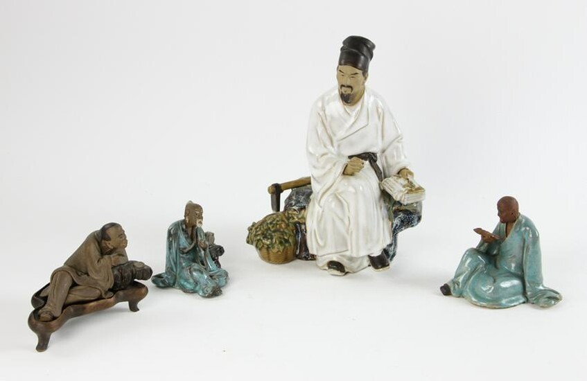 Group of Chinese Shiwan Pottery Pieces