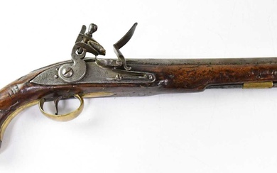 HENSHAW; a late 18th century 15 bore flintlock cavalry pistol,...
