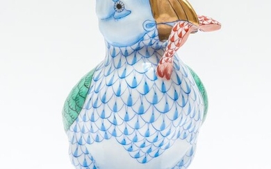 Herend "Puffin" Fishnet Porcelain Figure