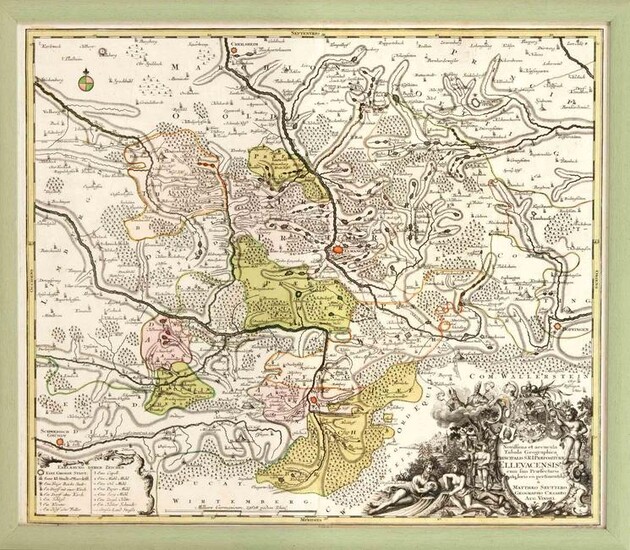 Historical map of Ellwangen an