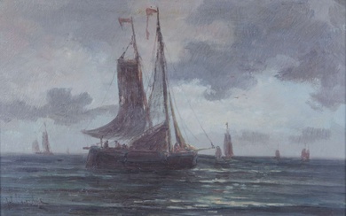 Hollandse School (20e eeuw), Zeilboot op zee