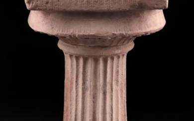 Huge Greek 2-Part Pedestal to Hold Louterion, TL'd