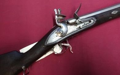 Indian style flintlock Blunderbuss with 21 1/2 inch staged...