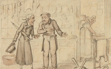 Isaac Cruickshank, British 1756-c.1810- Scene in a...